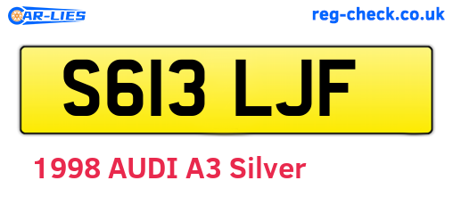 S613LJF are the vehicle registration plates.