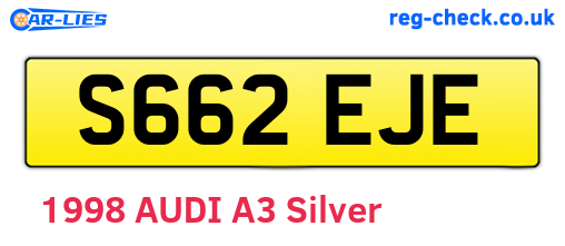 S662EJE are the vehicle registration plates.