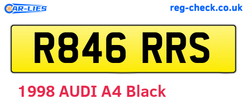 R846RRS are the vehicle registration plates.