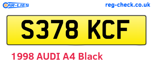 S378KCF are the vehicle registration plates.