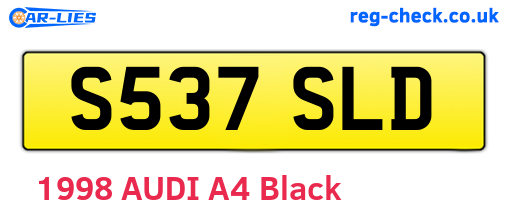 S537SLD are the vehicle registration plates.