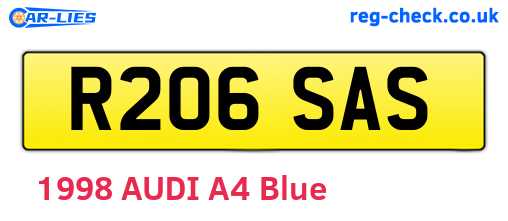 R206SAS are the vehicle registration plates.