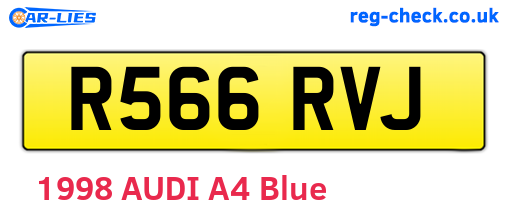 R566RVJ are the vehicle registration plates.
