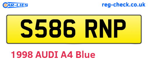 S586RNP are the vehicle registration plates.