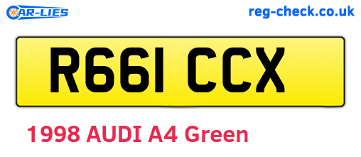 R661CCX are the vehicle registration plates.