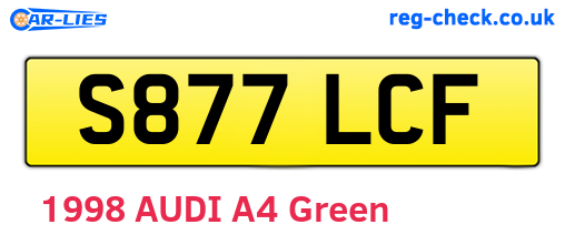 S877LCF are the vehicle registration plates.