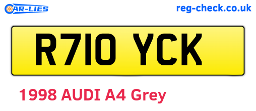R710YCK are the vehicle registration plates.