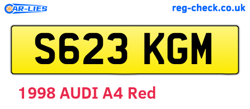 S623KGM are the vehicle registration plates.
