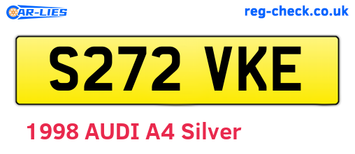 S272VKE are the vehicle registration plates.