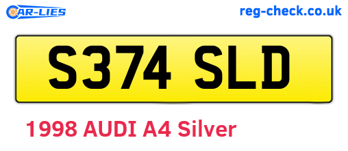 S374SLD are the vehicle registration plates.