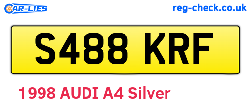 S488KRF are the vehicle registration plates.
