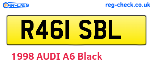R461SBL are the vehicle registration plates.