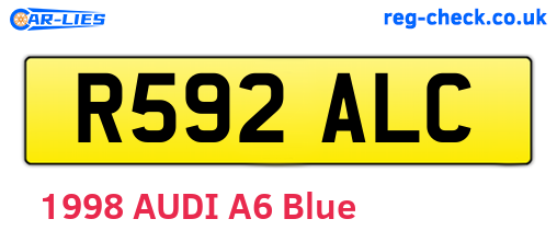 R592ALC are the vehicle registration plates.