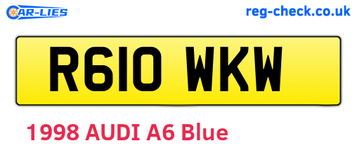 R610WKW are the vehicle registration plates.