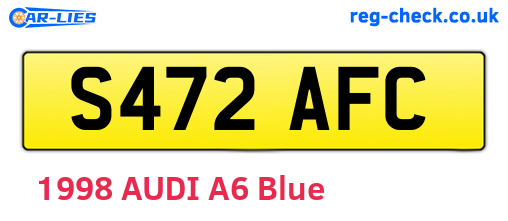 S472AFC are the vehicle registration plates.
