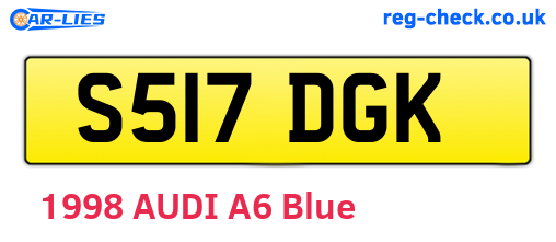 S517DGK are the vehicle registration plates.