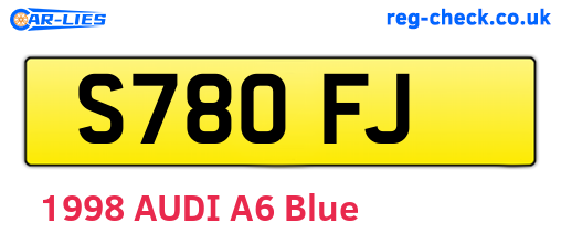 S78OFJ are the vehicle registration plates.