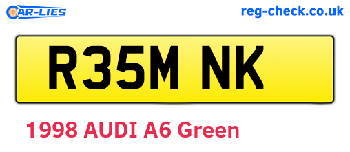 R35MNK are the vehicle registration plates.