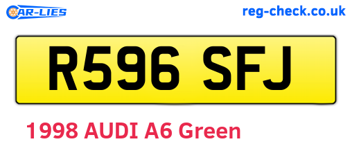 R596SFJ are the vehicle registration plates.