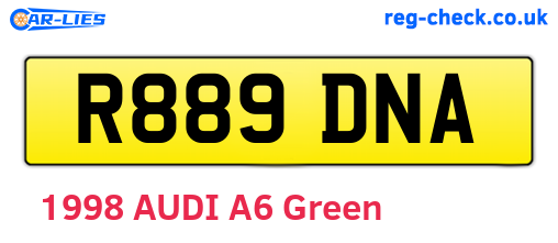 R889DNA are the vehicle registration plates.