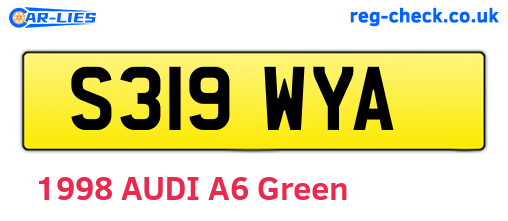 S319WYA are the vehicle registration plates.