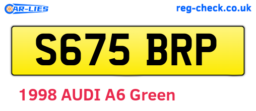 S675BRP are the vehicle registration plates.