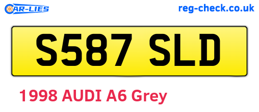 S587SLD are the vehicle registration plates.