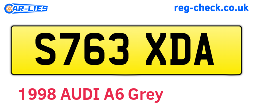 S763XDA are the vehicle registration plates.