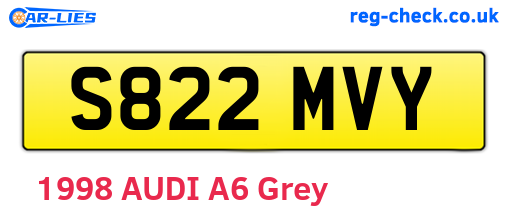 S822MVY are the vehicle registration plates.