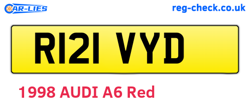 R121VYD are the vehicle registration plates.
