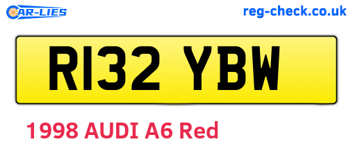 R132YBW are the vehicle registration plates.