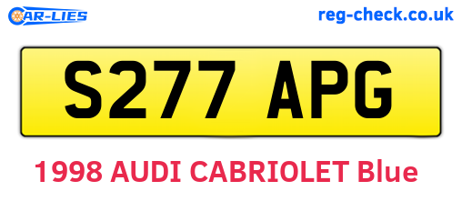 S277APG are the vehicle registration plates.