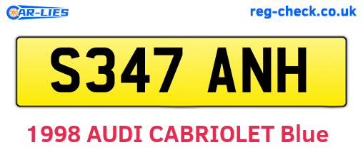 S347ANH are the vehicle registration plates.