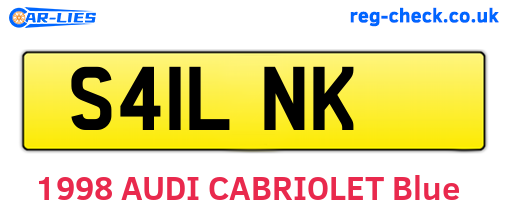 S41LNK are the vehicle registration plates.