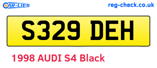 S329DEH are the vehicle registration plates.