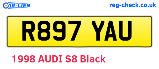 R897YAU are the vehicle registration plates.