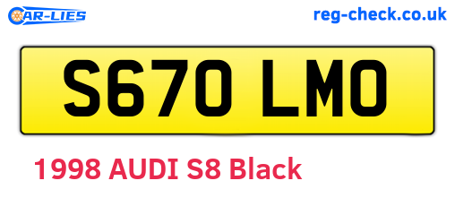 S670LMO are the vehicle registration plates.