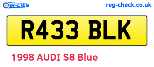 R433BLK are the vehicle registration plates.