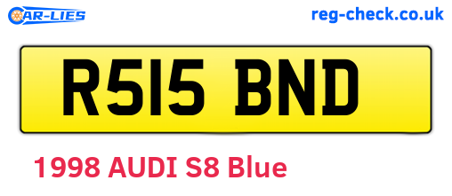 R515BND are the vehicle registration plates.