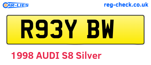 R93YBW are the vehicle registration plates.