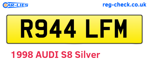 R944LFM are the vehicle registration plates.