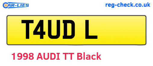 T4UDL are the vehicle registration plates.