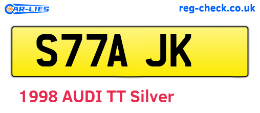 S77AJK are the vehicle registration plates.