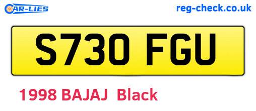 S730FGU are the vehicle registration plates.