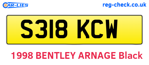 S318KCW are the vehicle registration plates.