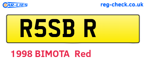 R5SBR are the vehicle registration plates.