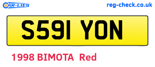 S591YON are the vehicle registration plates.