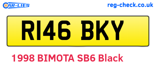R146BKY are the vehicle registration plates.