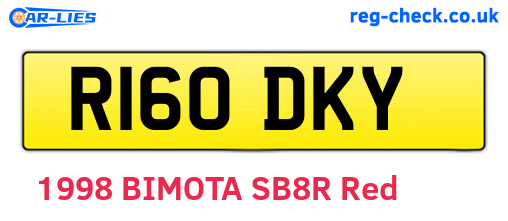R160DKY are the vehicle registration plates.