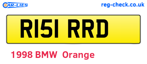 R151RRD are the vehicle registration plates.